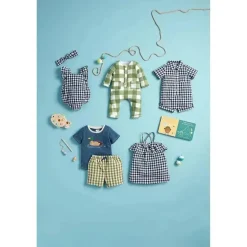 Mud Pie - Conjunto de bolha e tiara de guingão marinho para bebê menina
