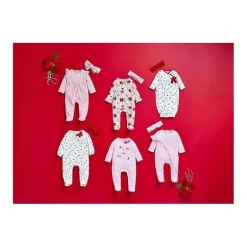 Mud Pie - Conjunto de dormir e faixa de cabeça em veludo rosa