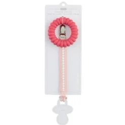 Mud Pie - Conjunto de pulseira e mordedor Pacy rosa choque