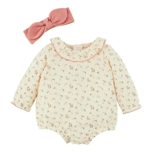 Mud Pie - Conjunto Ditsy Deer Bubble &amp; Headband