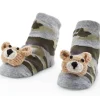 Mud Pie - Meias Camo Bear Rattle Toe, 0/12M