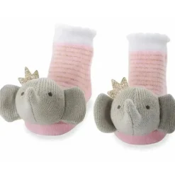 Mud Pie - Rattle Princess Elefante Bebê Meias, 0/12M