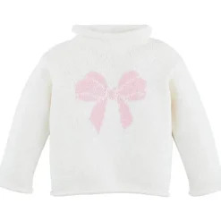 Mud Pie – Suéter infantil com gola redonda e arco, 12 a 18 meses