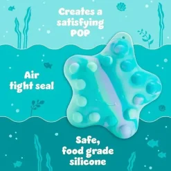 Munchkin - Brinquedo de banho Pop Squish Popping - Espremível sem mofo Sensorial Baby Fidget Starfish