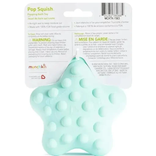 Munchkin - Brinquedo de banho Pop Squish Popping - Espremível sem mofo Sensorial Baby Fidget Starfish