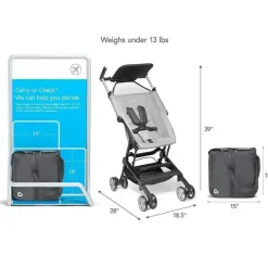 Munchkin - Carrinho Ultra Compacto Sparrow, Cinza