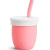 Munchkin - C'est Silicone! Taça de treino com palha, coral
