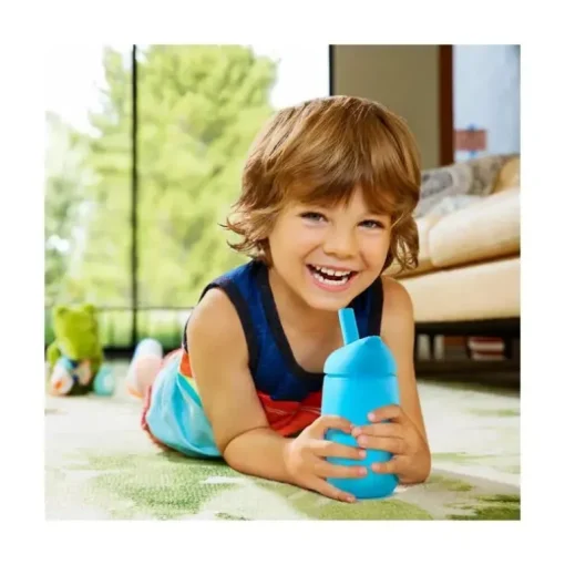 Munchkin - Copo Simples de Palha Limpa de 10 Oz - Azul