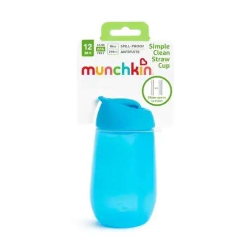 Munchkin - Copo Simples de Palha Limpa de 10 Oz - Azul