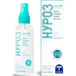 Munchkin - HYP03 No Rub Daily Spray para assaduras com hipocloro, premiado 100% natural, 600 sprays