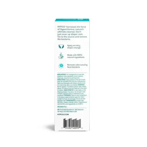 Munchkin - HYP03 No Rub Daily Spray para assaduras com hipocloro, premiado 100% natural, 600 sprays