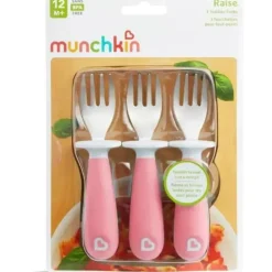 Munchkin - Levantar Garfos de Criança 3Pk, Rosa