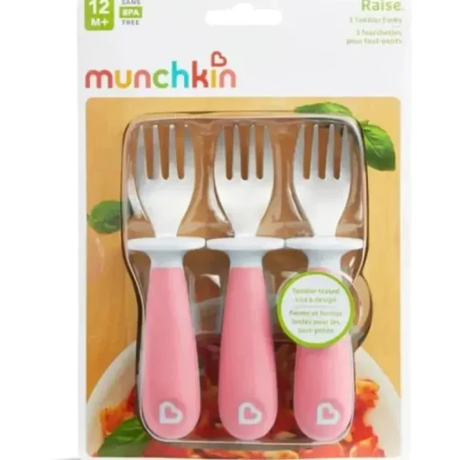 Munchkin - Levantar Garfos de Criança 3Pk, Rosa