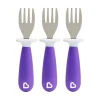 Munchkin - Levante 3Pk Garfos de Criança, Roxo