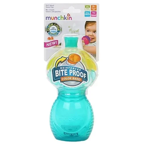 Munchkin 9 oz copo com canudinho à prova de mordidas, cores podem variar