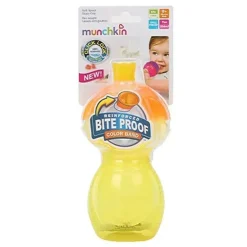 Munchkin 9 oz copo com canudinho à prova de mordidas, cores podem variar