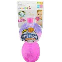Munchkin 9 oz copo com canudinho à prova de mordidas, cores podem variar