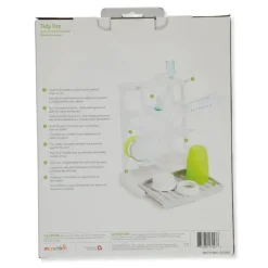 Munchkin - Rack de secagem de garrafas vertical para economia de espaço seco e arrumado para mamadeiras e acessórios, branco