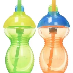 Munchkin Click Lock Flip Straw 2-Pack, 9 oz. As Cores Podem Variar