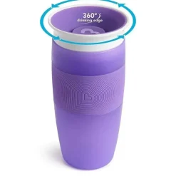 Munchkin Miracle 360 ​​Sippy Cup 14 onças, rosa ou roxo (cores sortidas) - 1 unidade