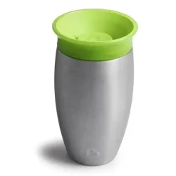 Munchkin Miracle Aço Inoxidável 360 Graus Sippy Cup, 10 oz, Cores podem variar, 1-Pack