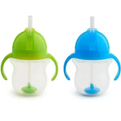 Munchkin Qualquer ângulo wt. Straw Trainer 2 Pk (Laranja e Rosa ou Azul e Verde)