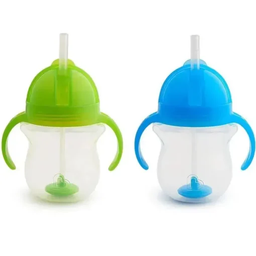 Munchkin Qualquer ângulo wt. Straw Trainer 2 Pk (Laranja e Rosa ou Azul e Verde)
