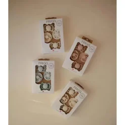 Mushie - a primeira chupeta do bebê Frigg? Conjunto, Pacote de 4 Coração Floral, Sem BPA, 0 a 6 Meses, Blush