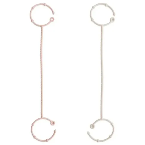 Mushie - Adjustable Silicone Strap 2-Pack, Blush/Shifiting Sand