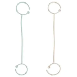 Mushie - Adjustable Silicone Strap 2-Pack, Cambridge Blue/Shifiting Sand