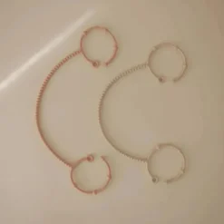 Mushie - Adjustable Silicone Strap 2-Pack, Blush/Shifiting Sand