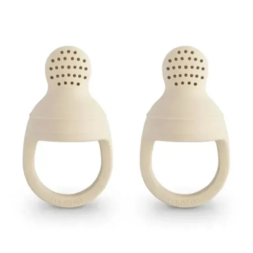 Mushie - Alimentador de alimentos frescos de silicone 2Pk, areia móvel