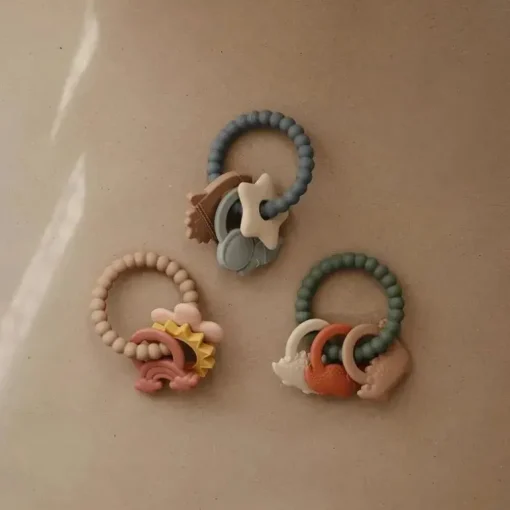 Mushie - Anel de dentição natural de silicone