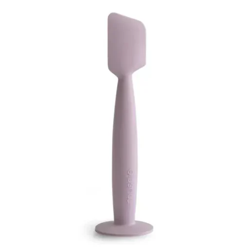 Mushie - Aplicador de Creme para Fraldas Silicone Macio com Base de Sucção, Lilás Suave