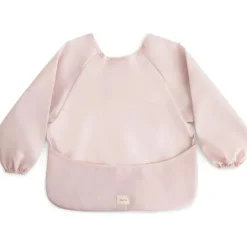 Mushie – Babador de bebê de manga comprida, tecido impermeável, ajuste ajustável para idades de 6 a 24 meses, blush