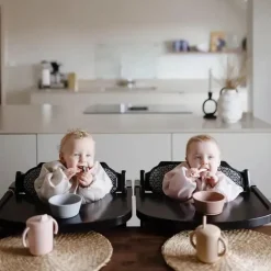 Mushie – Babador de bebê de manga comprida, tecido impermeável, ajuste ajustável para idades de 6 a 24 meses, neblina