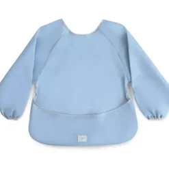 Mushie – babador de manga comprida, tecido impermeável, ajuste ajustável para idades de 6 a 24 meses, ventos alísios