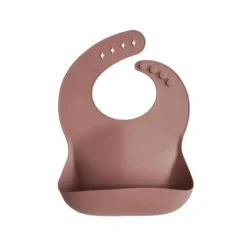 Mushie - Babete de silicone para bebê - Marmota