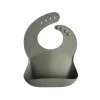 Mushie - Babete de Silicone para Bebê - Sálvia Prateada