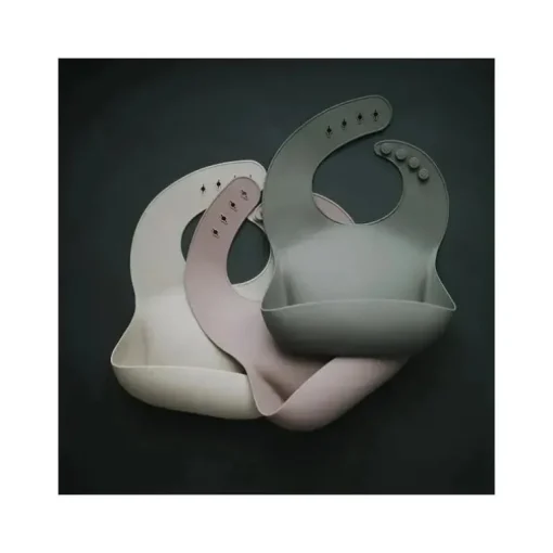 Mushie - Babete de Silicone para Bebê - Sálvia Prateada