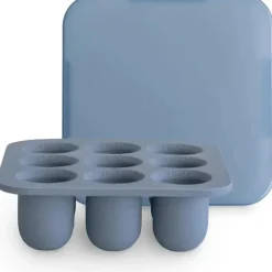 Mushie - Bandeja de freezer com alimentador de alimentos frescos com tampa para comida congelada para bebês, Tradewinds