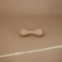 Mushie - Brinquedo chocalho de silicone para bebê, natural