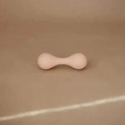 Mushie - brinquedo de chocalho de silicone para bebê, blush