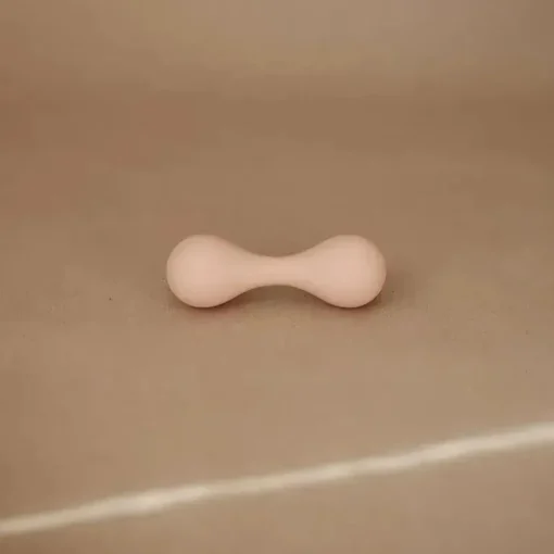 Mushie - brinquedo de chocalho de silicone para bebê, blush