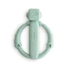 Mushie - Brinquedo mordedor de chocalho robô bebê de silicone