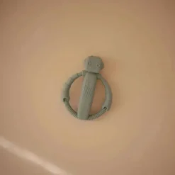 Mushie - Brinquedo mordedor de chocalho robô bebê de silicone