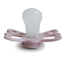 Mushie - Butterfly Anatomical Silicone Pacifier | 6-18 Months (Primrose/Silver Gray)