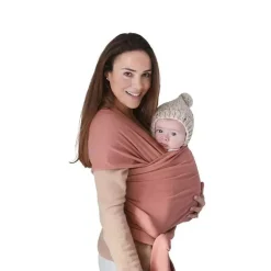 Mushie - Carrinho de bebê 100% algodão orgânico, cedro
