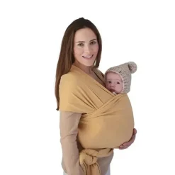 Mushie - Carrinho de embrulho para bebê 100% algodão orgânico, mostarda melancia