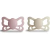 Mushie - Chupeta Anatômica de Silicone Borboleta Creme/Blush 2Pk, 6/18M